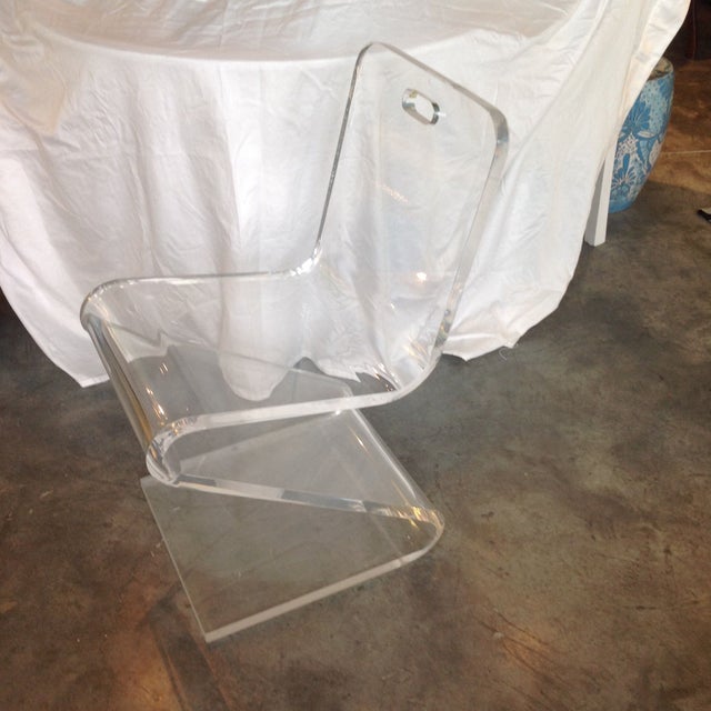 Vintage Lucite Z Chair Chairish