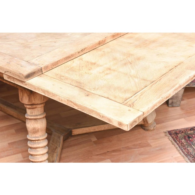 Bleached Oak Dining Room Table | Chairish