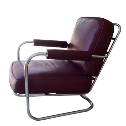 Art Deco Lounge Chair | Chairish