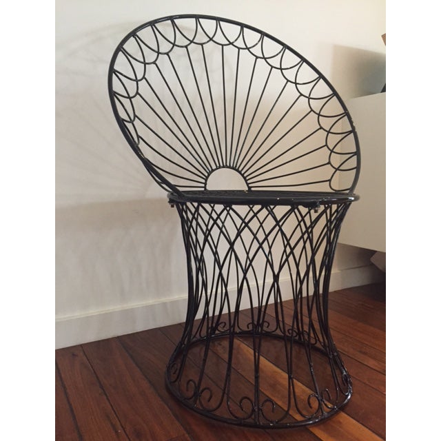 Vintage BoHo Metal Peacock Chair | Chairish