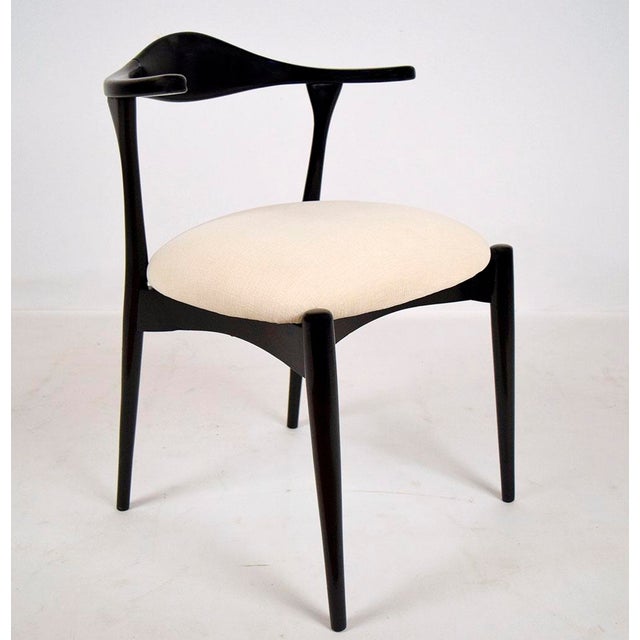 White & Black Scandinavian Dining Chairs Set of 6 Chairish