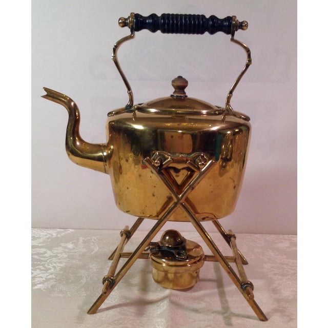 Antique English Brass Teapot With Stand & Burner Chairish