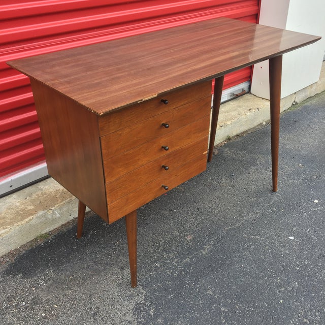 MidCentury Modern Three Drawer Desk Chairish