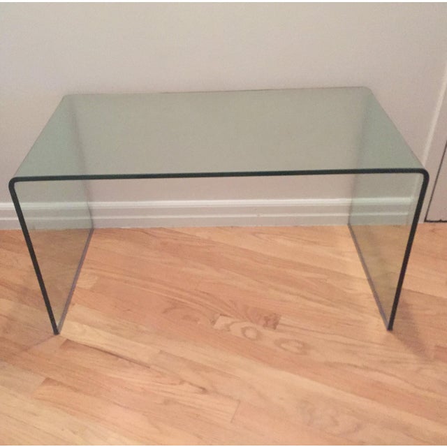 Modern Glass Waterfall Coffee Table Chairish