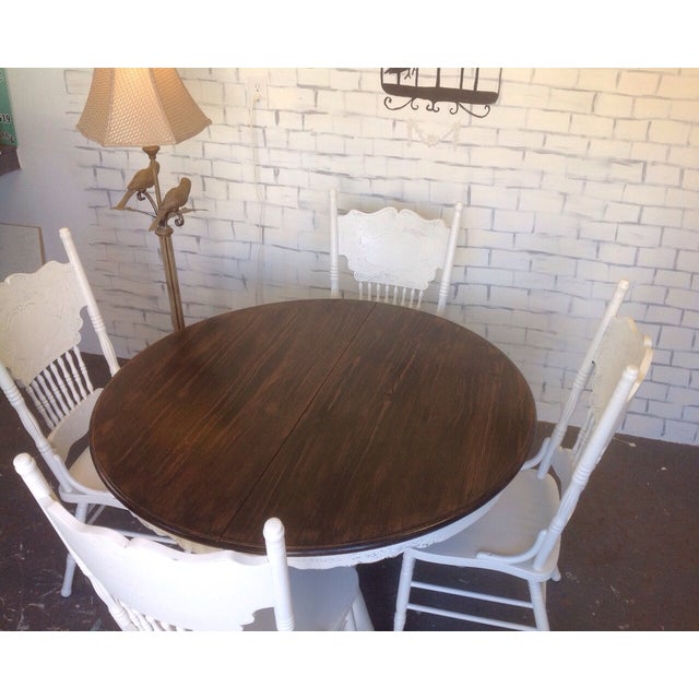 Shabby Chic 7 Piece Dining Set Chairish