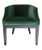 Custom Emerald Green Velvet Club Chair | Chairish
