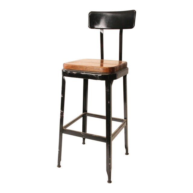 Vintage Lyon Industrial Metal Drafting Stool Chairish
