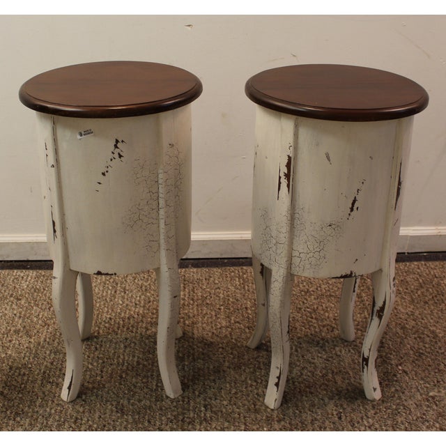 French Country Distressed Nightstands A Pair Chairish