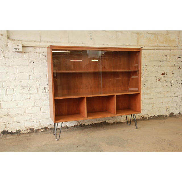 MidCentury Walnut Bookcase Chairish