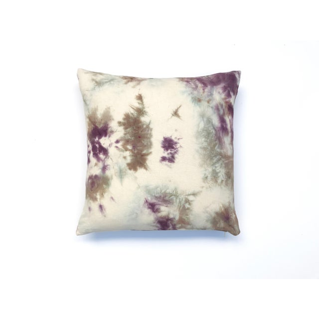 Tan & Purple Dyed Throw Pillow Chairish