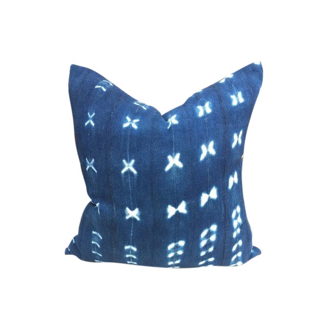 Vintage African Indigo Textile Pillow Chairish
