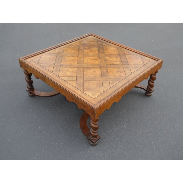 Vintage French Country Barley Twist Coffee Table by Baker Furniture Chairish