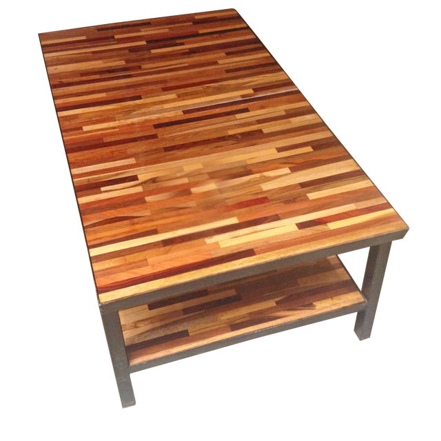 Wood Inlay Coffee Table Chairish