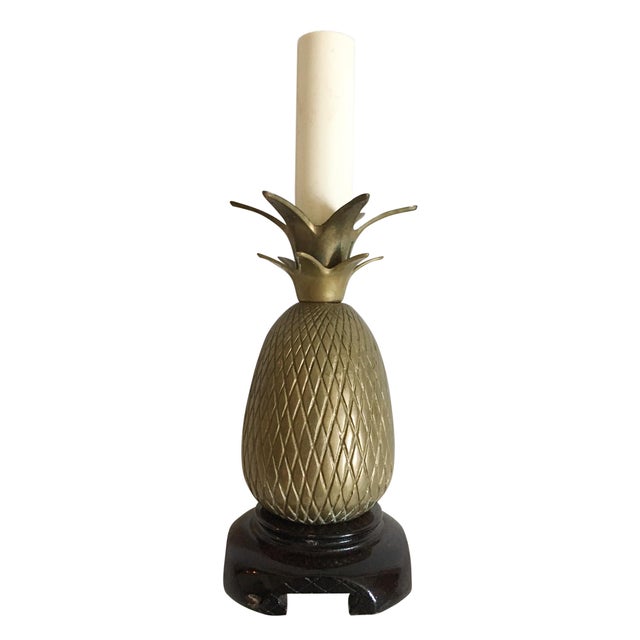 Vintage Brass Pineapple Accent Lamp Chairish