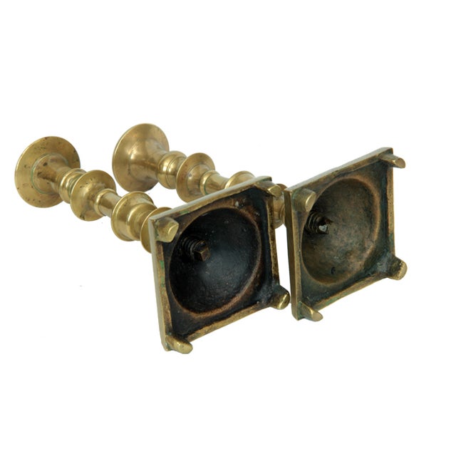 Antique Russian Brass Candlesticks a Pair Chairish