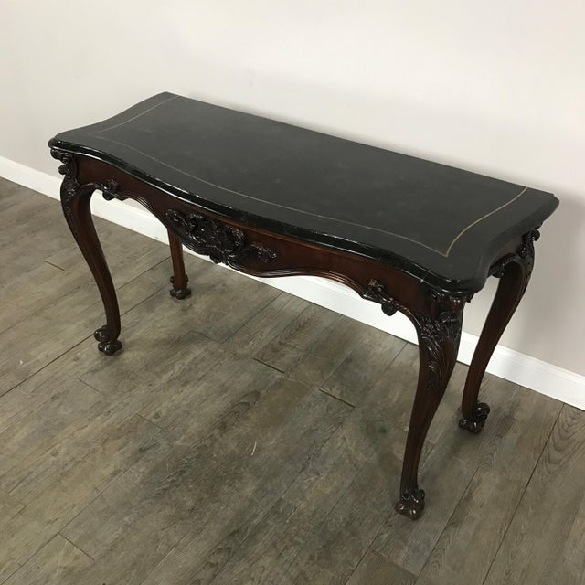 Marble Top Entry Table by Henredon Chairish
