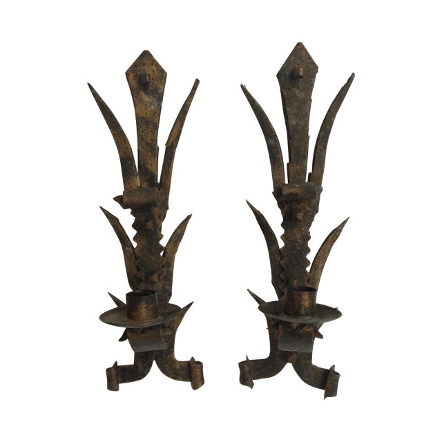 Spanish Revival Hanging Candle Sconces - Pair Chairish