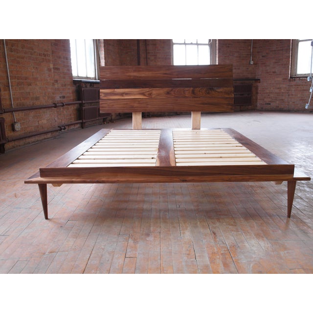 Handmade Solid Walnut MidCentury Platform Bed Chairish