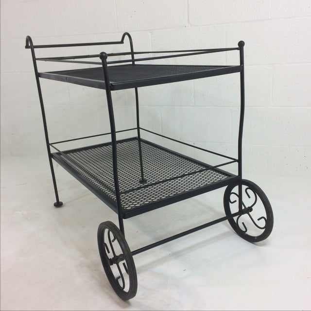 Vintage Wrought Iron Garden Cart Chairish