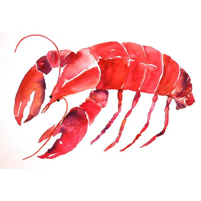 Original Lobster Watercolor Painting | Chairish