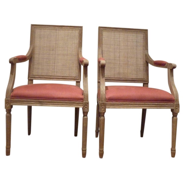 Restoration Hardware Cane Back Chairs Pair Chairish