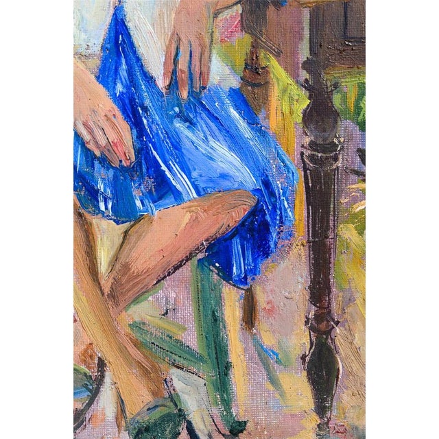 "Girl With Straw Hat," Oil Painting by Irene Pages Chairish