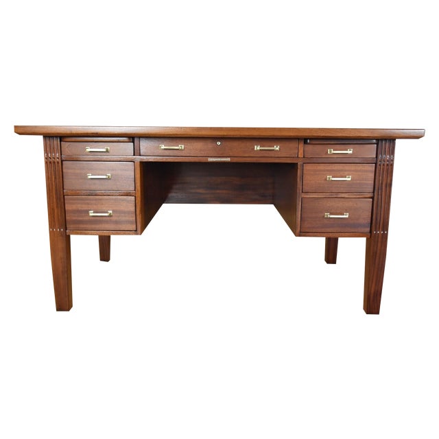Antique Solid Mahogany Executive Desk Chairish