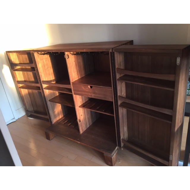 Crate and Barrel Wooden Bar Chairish