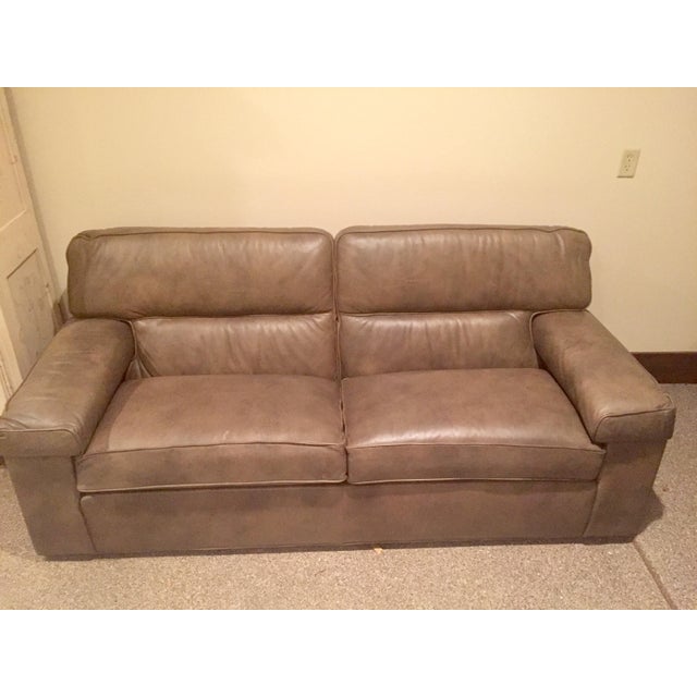 Ethan Allen Leather Sofa Chairish