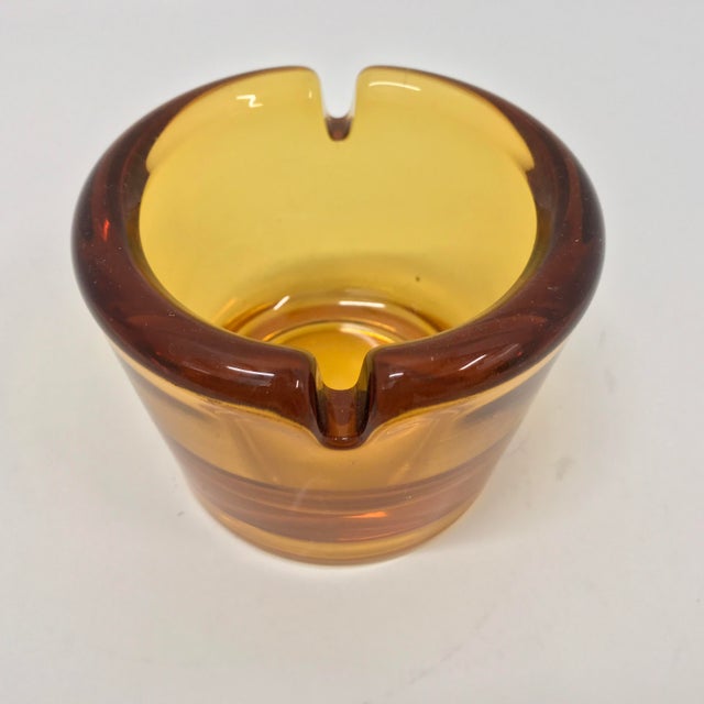 Blenko Yellow Glass Ashtray Chairish