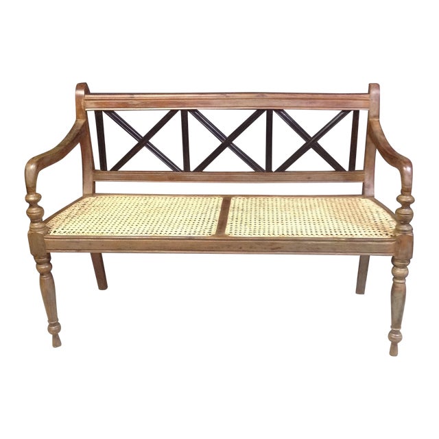 Wooden French Country Bench Chairish