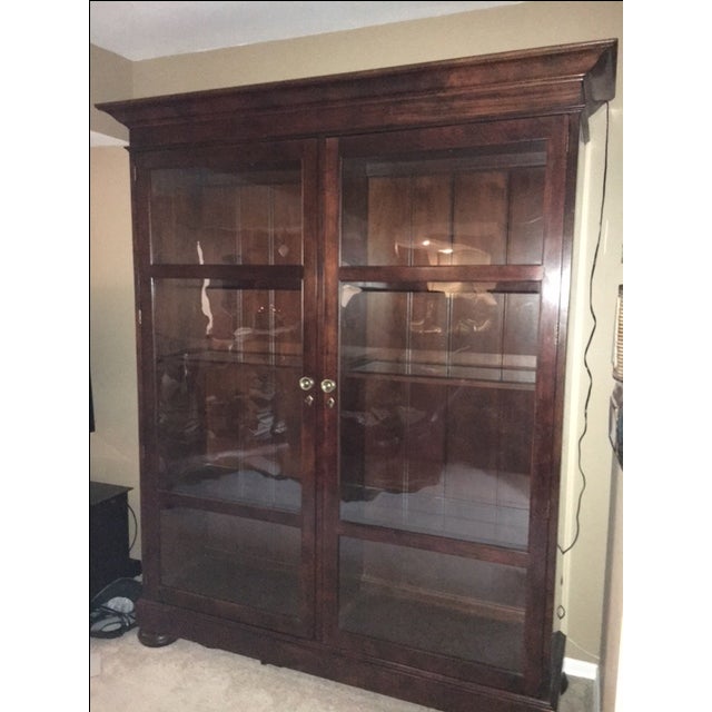 Henredon Glass Enclosed Bookcase Chairish