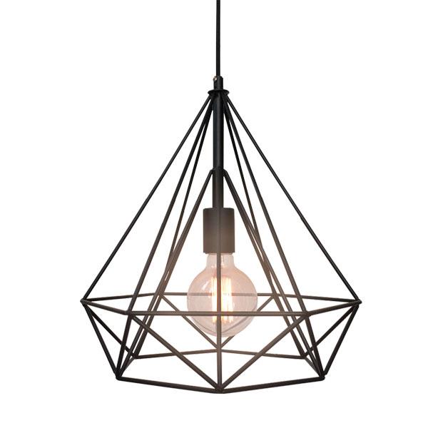 Geometric Industrial Black Pendant Light Chairish