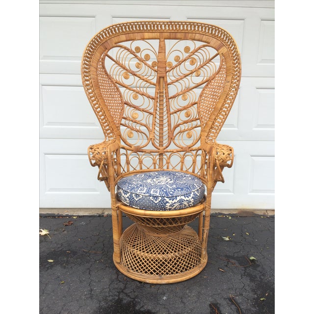 Rattan Boho Peacock Chair Chairish