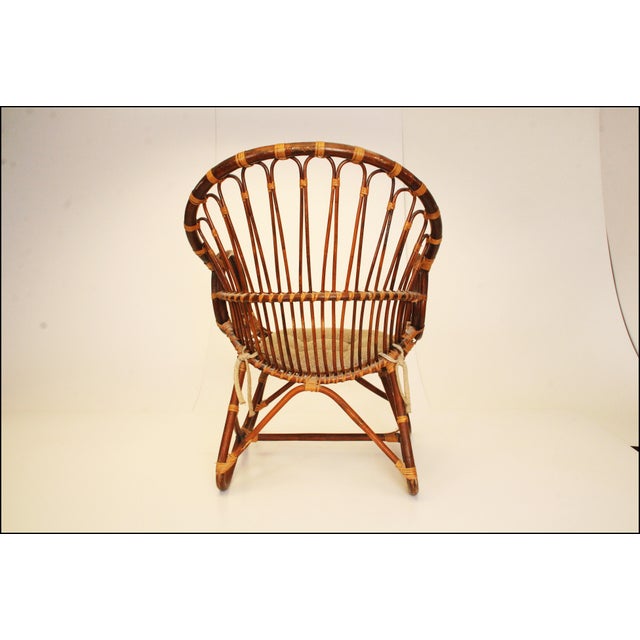 Vintage Bentwood Bamboo & Rattan Accent Chair | Chairish