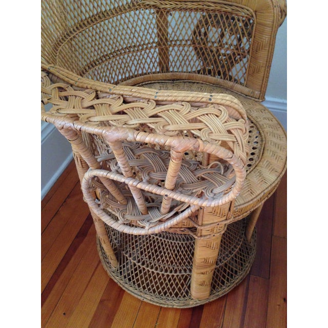 Vintage Wicker Rattan Peacock Chair Chairish