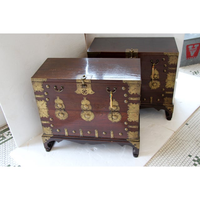 Antique Korean Elm Tansu Chests A Pair Chairish