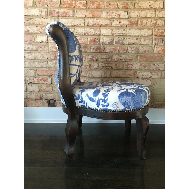 Vintage Slipper Chair With Suzani Upholstery Chairish