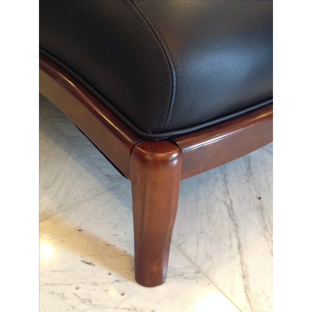 Real Leather Chaise Lounge in Black, 2 Available Chairish