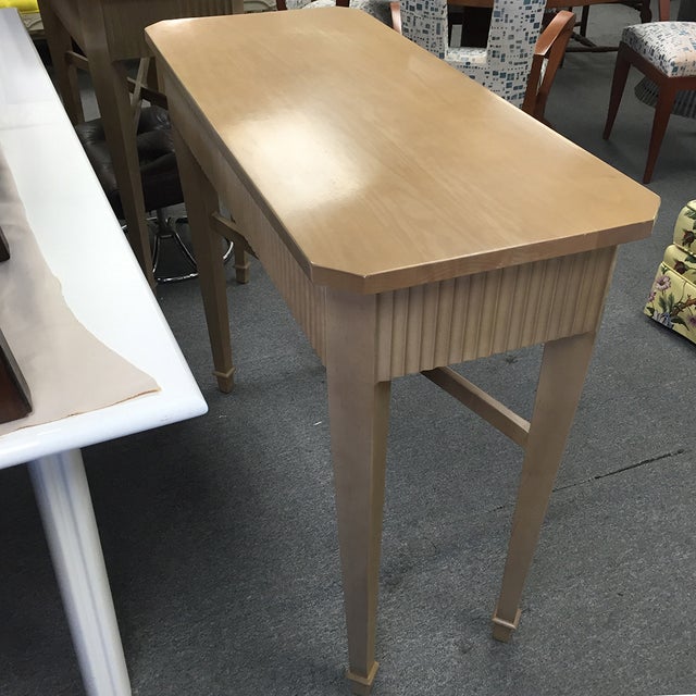 Nancy Corzine Tan Fluted Console Table Chairish