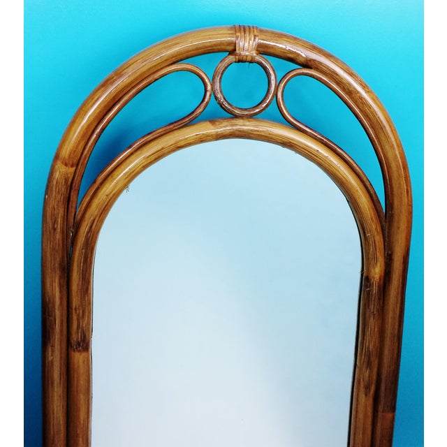 Vintage Bamboo Cane Full Length Floor Dressing Mirror Chairish