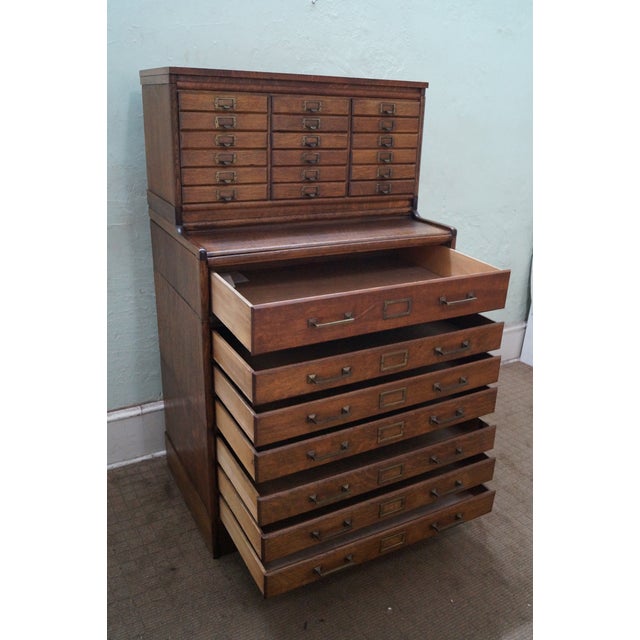 Antique Oak Multi Drawer File Chairish