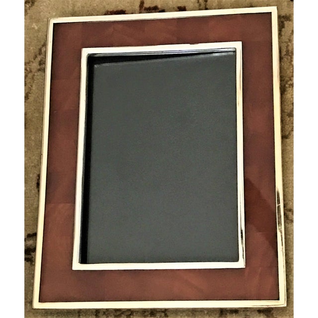 Restoration Hardware Silver & Brown Picture Frame Chairish