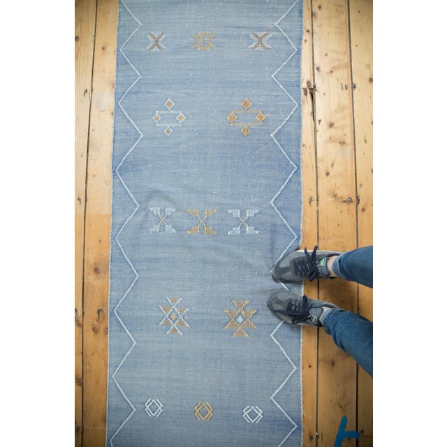 Denim Blue Kilim Rug Runner 2'6" X 8'10" Chairish