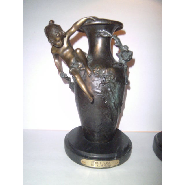 Auguste Moreau Bronze Vases A Pair Chairish