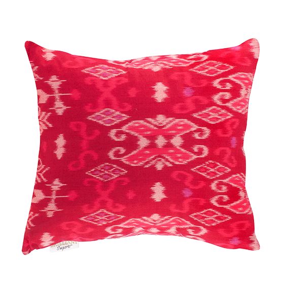Bright Pink Ikat Throw Pillow Chairish