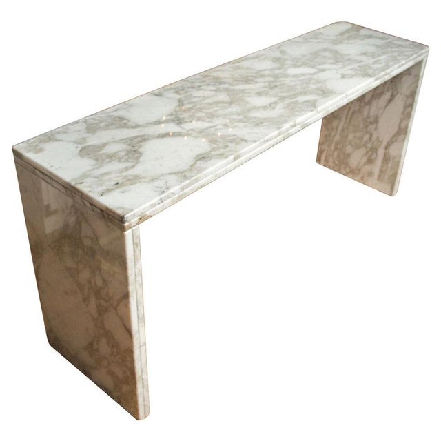Carrara Marble Console Table Chairish