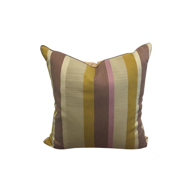 Modern Striped Linen Pillow Chairish