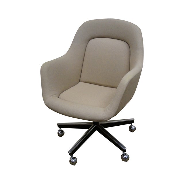 Knoll Swivel Chrome Frame Office Arm Chair Chairish