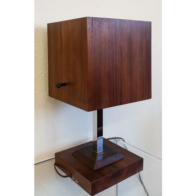 Mid Century Nelson Style Walnut Table Clock Chairish